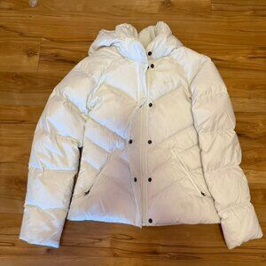 vintage white womens nike puffer jacket with hood